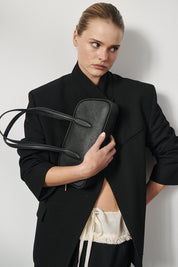 Vera Black Baguette Bag