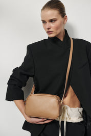 Vera Latte Camera Crossbody Bag