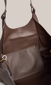 Grace Large Dark Chocolate East West Tote