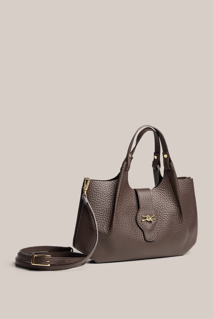Grace Small Dark Chocolate East West Tote