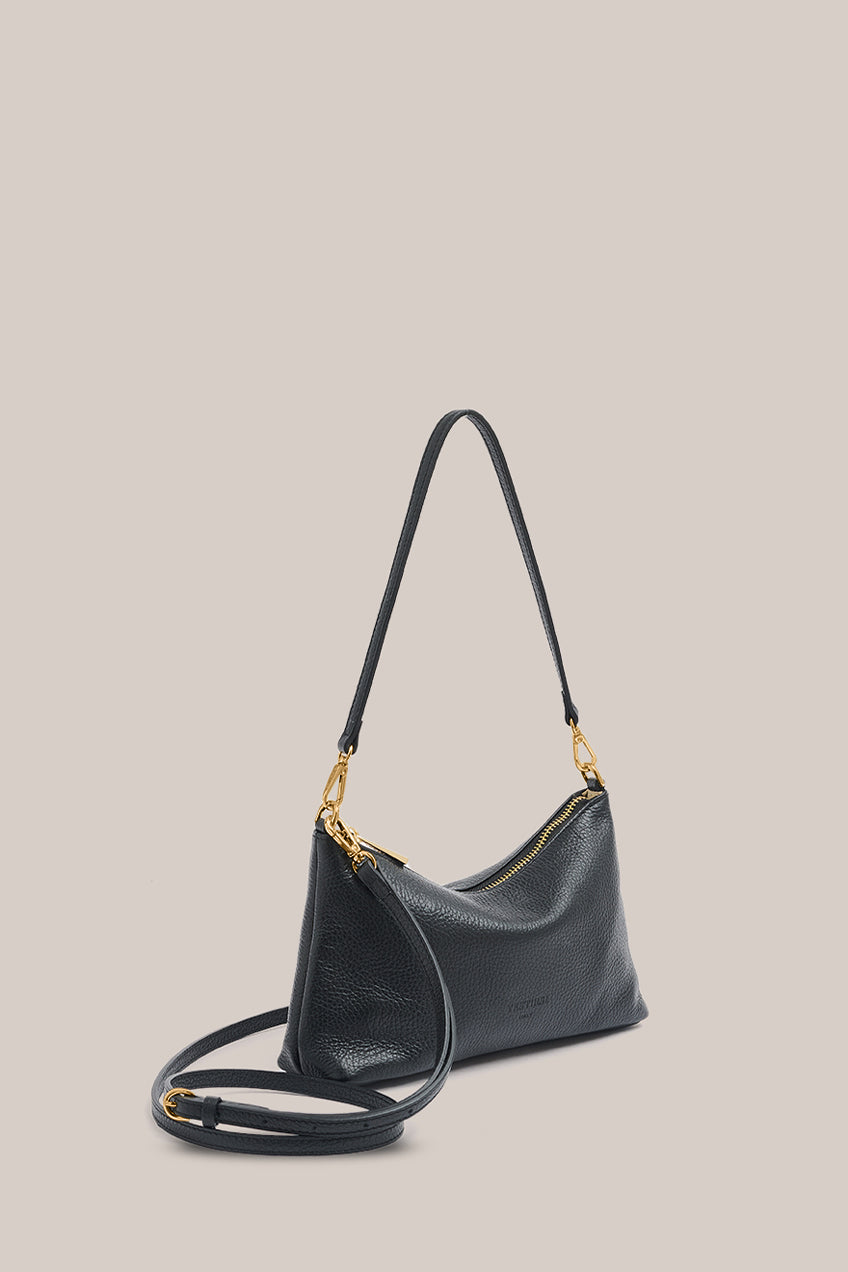 Pre Order Ashley Black Leather Crossbody Bag