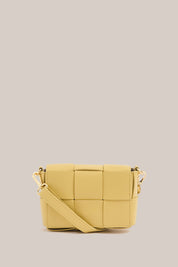 Margot Mini Buttermilk Leather Woven Bag