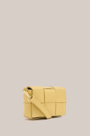 Margot Mini Buttermilk Leather Woven Bag