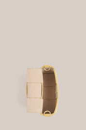 Margot Mini Buttermilk Leather Woven Bag