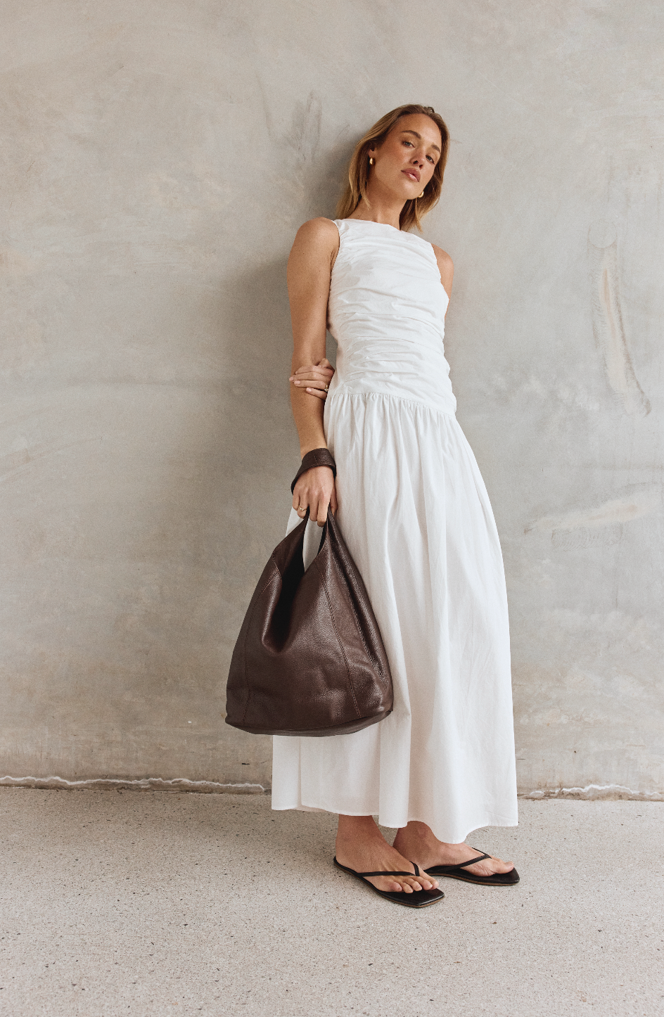 Scarlett 2.0 Dark Chocolate Leather Hobo