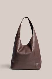 Scarlett 2.0 - Slouchy Italian Leather Hobo bag in Dark Chocolate