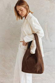 Sienna 2.0 Dark Chocolate Suede Hobo