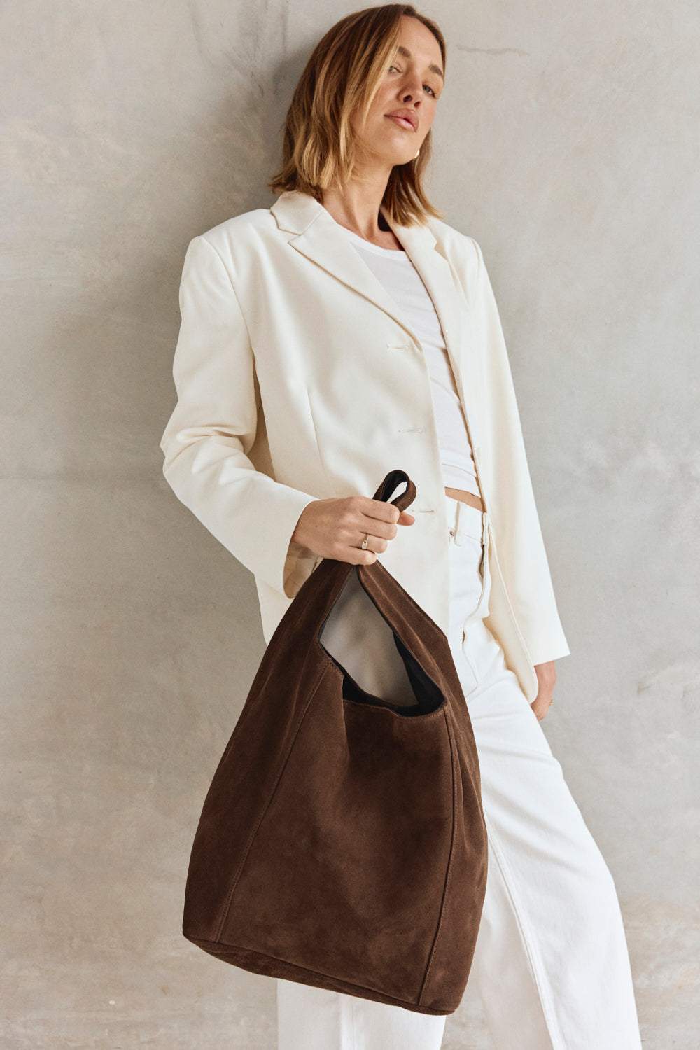 Sienna 2.0 Dark Chocolate Suede Hobo