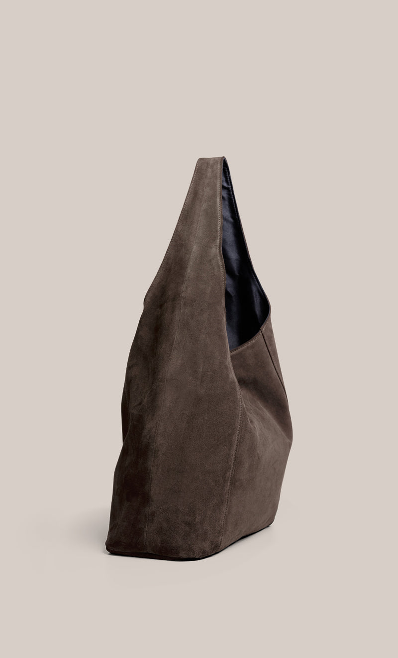 Sienna 2.0 Dark Chocolate Suede Hobo
