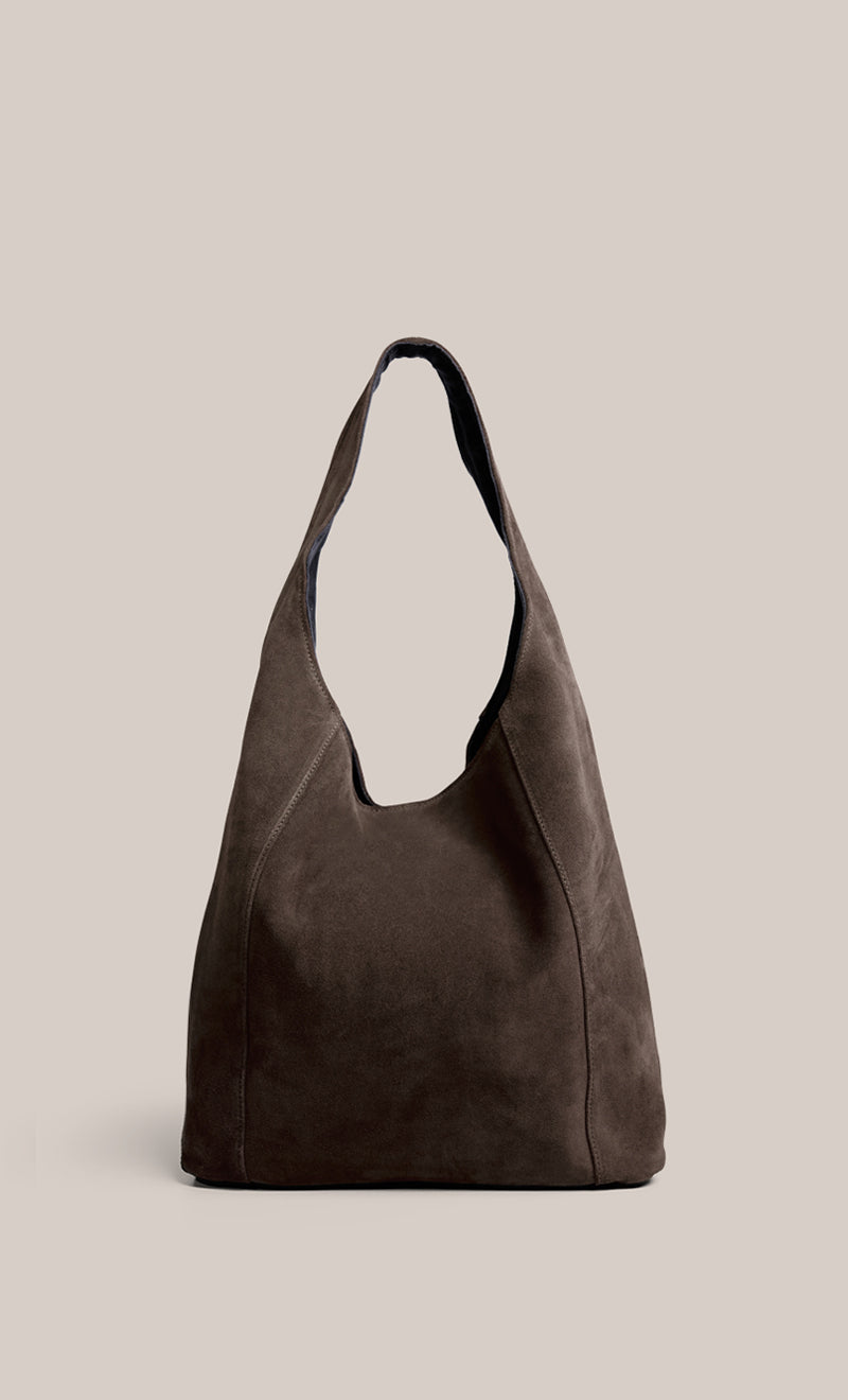 Sienna 2.0 Dark Chocolate Suede Hobo