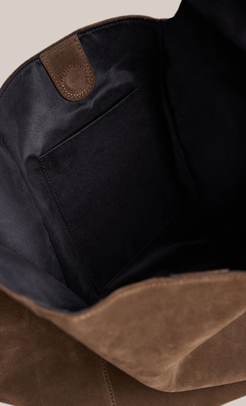 Sienna 2.0 Dark Chocolate Suede Hobo