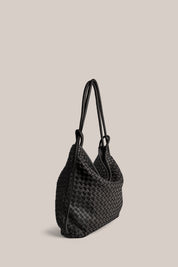 Woven Bella Black 2-in-1 Convertible Backpack Tote