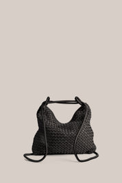 Woven Bella Black 2-in-1 Convertible Backpack Tote