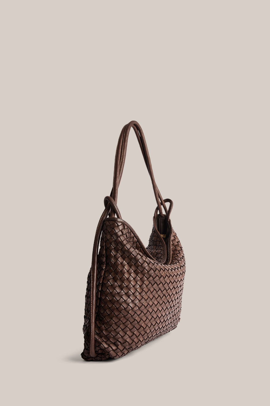 Woven Bella Dark Chocolate 2-in-1 Convertible Backpack Tote