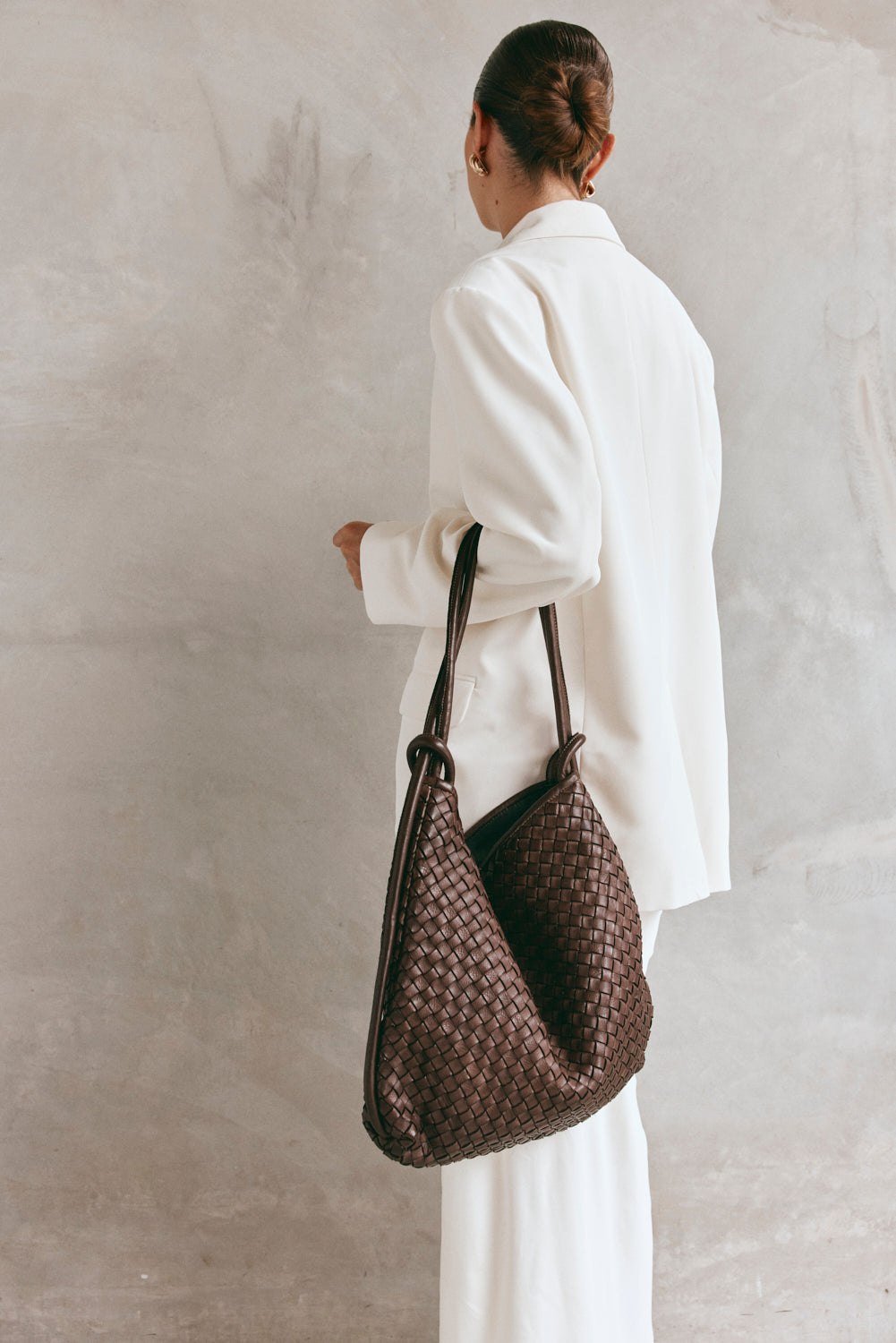 Woven Bella Dark Chocolate 2-in-1 Convertible Backpack Tote