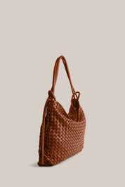 Woven Bella Tan 2-in-1 Convertible Backpack Tote