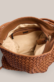 Woven Bella Tan 2-in-1 Convertible Backpack Tote