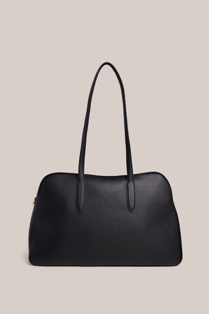 Vera Black Large Bowler Bag