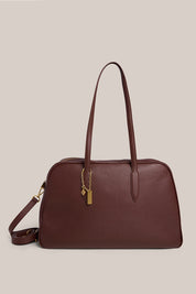 Vera Mahogany Large Bowler Bag