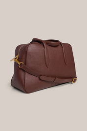 Vera Mahogany Medium Bowler Bag
