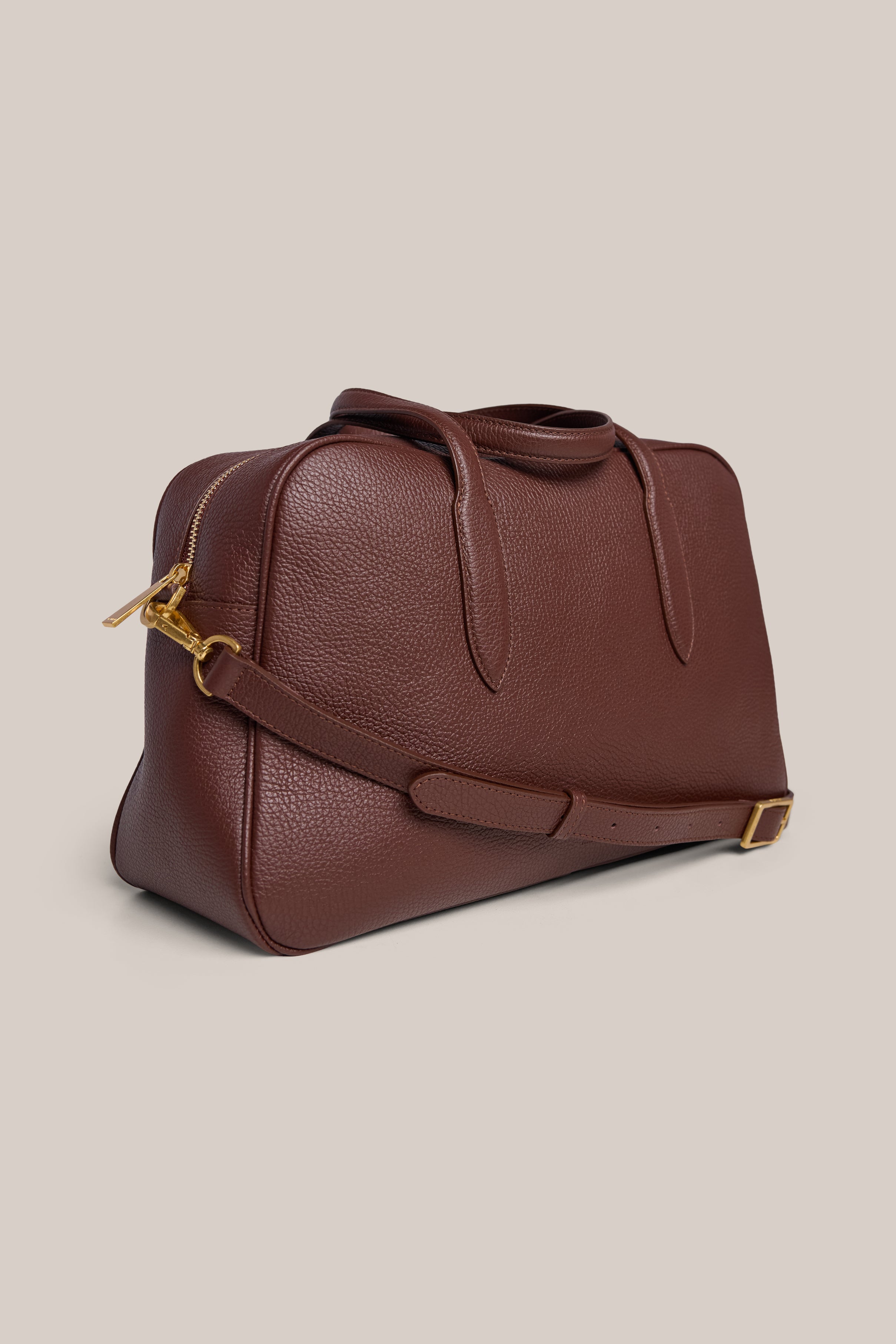 Vera Mahogany Medium Bowler Bag