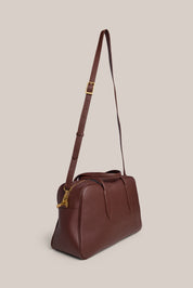 Vera Mahogany Medium Bowler Bag