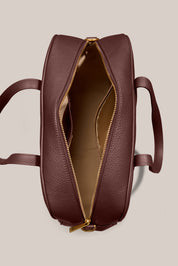 Vera Mahogany Medium Bowler Bag