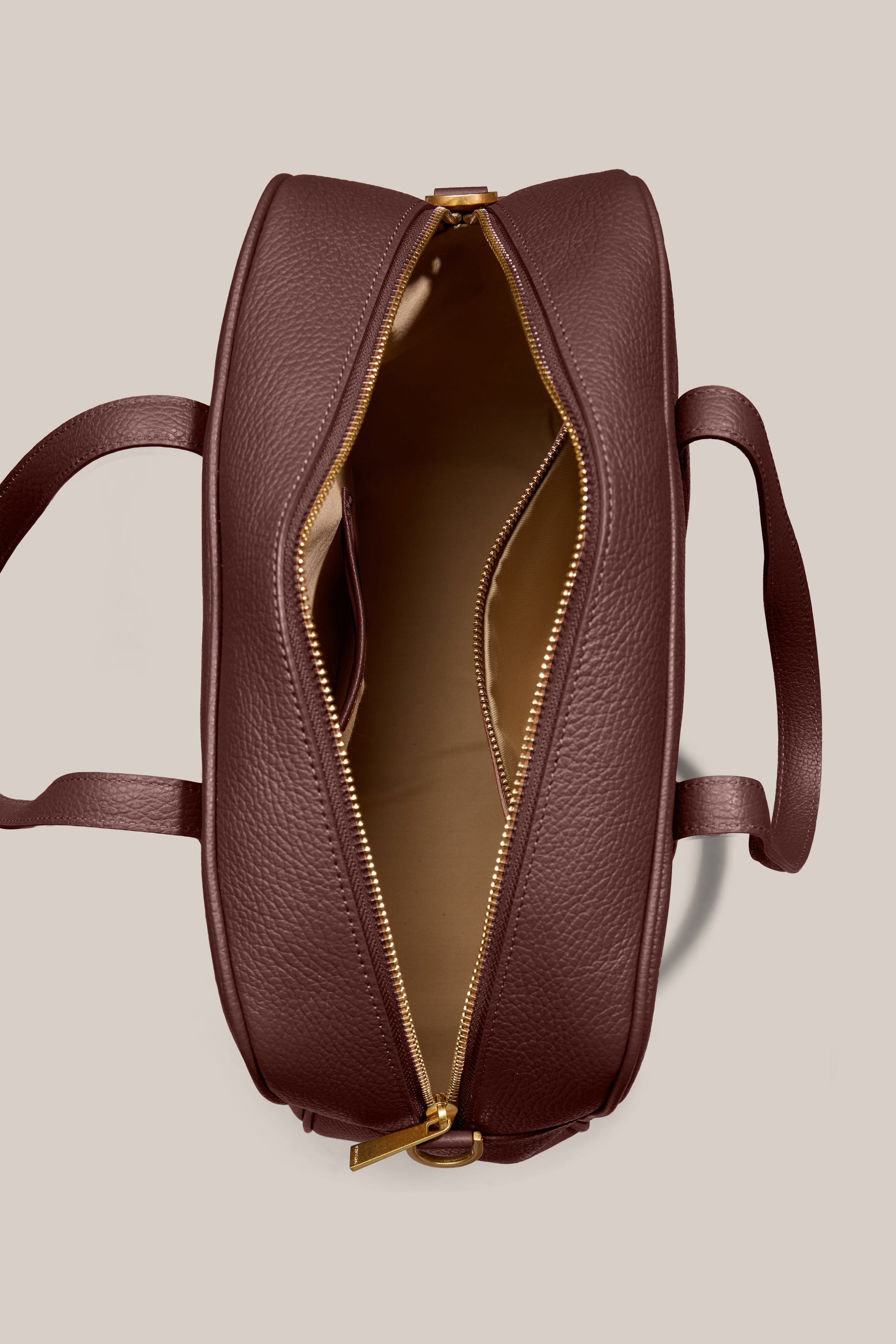 Vera Mahogany Medium Bowler Bag