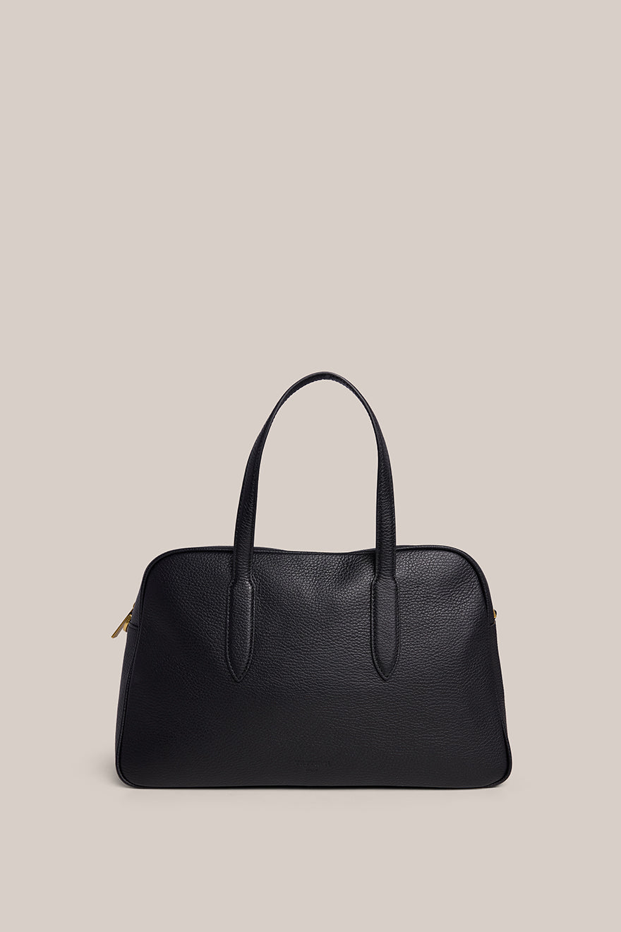 Vera Black Medium Bowler Bag