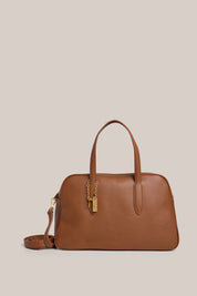 Vera Cognac Medium Bowler Bag